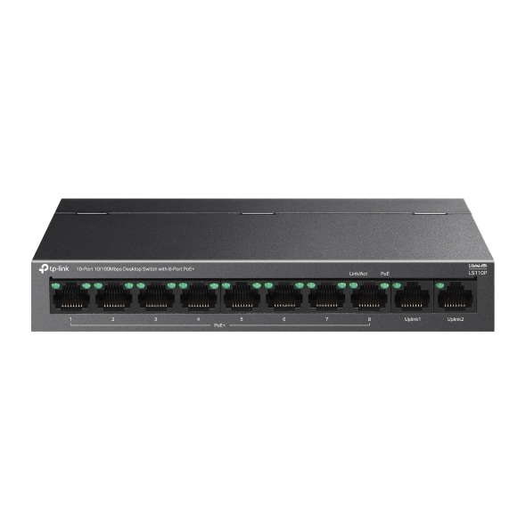 TP-link 10-Port 10/100Mbps Desktop Switch with 8-Port PoE+ LS110P